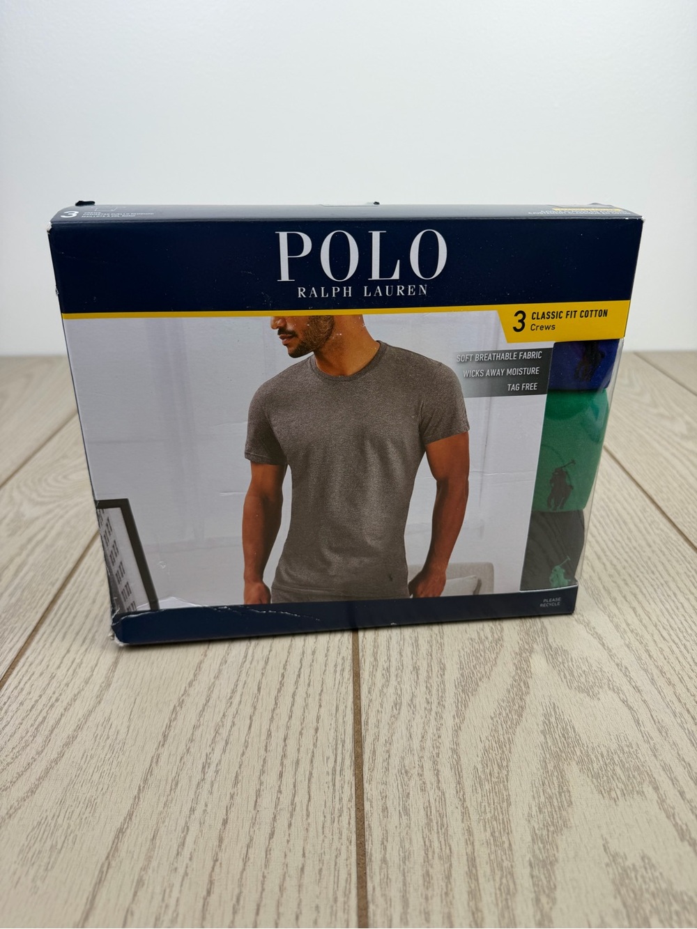 Polo Ralph Lauren Men's 3 Pack Classic Fit Cotton Crews Medium Multi $49.50